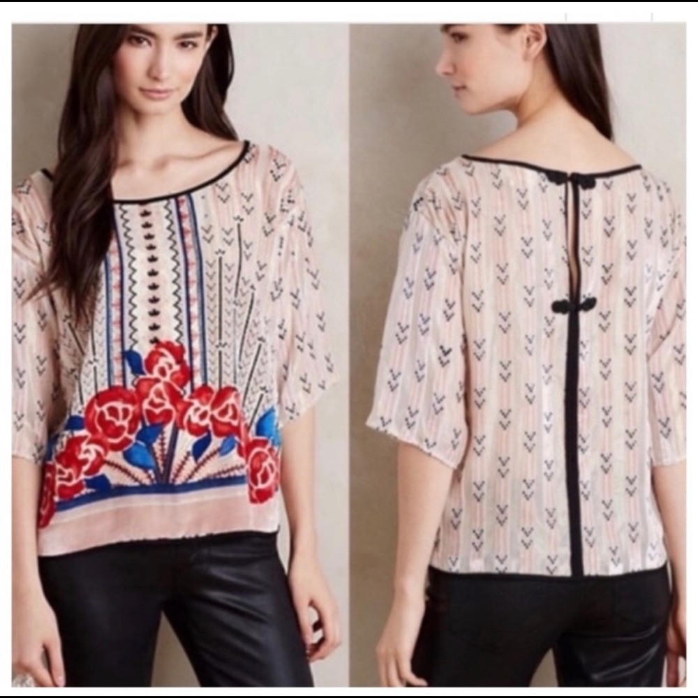 Anthropologie Posey Peasant Top